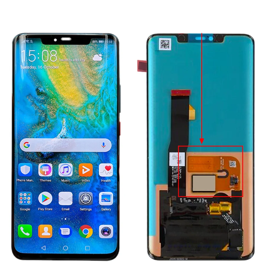 AMOLED дисплей для huawei mate 20 Pro, сенсорный ЖК-экран с рамкой+ отпечаток пальца для huawei mate 20 Pro, LYA-L29 ЖК-экран