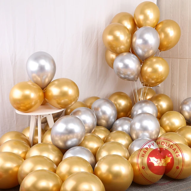 Ballon Métallique En Latex De 5/10/12 Pouces, Ballon Avancé, Rouge, Or,  Argent, Vert, Décorations D'anniversaire, Jouet À Hélium De Mariage Pour  Enfants - Ballons Et Accessoires - AliExpress