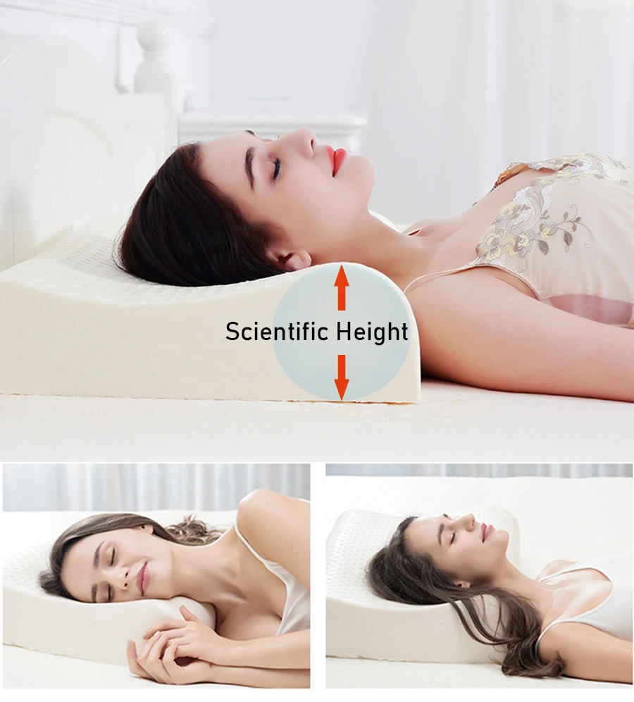 PurenLatex 60x40 Thailand Pure Natural Latex Pillow Health Care Neck for Neck Spine Protective Latex Pillow Orthopedic Pillow-xq (9)