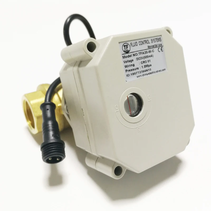 Water leakage detector work with DN8 electric valve, stand for more then 2 years,intellegent water leak alarm drived by battery