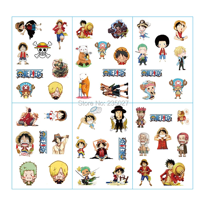 1 Sheets Lot Anime One Piece Sticker Luffy Roronoa Zoro Nami Usopp Cartoon Wall Stickers For Kids Rooms Gifts Stickers Aliexpress