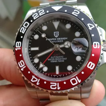 

40mm PAGANI DESIGN Luminous Sapphire Glass Ceramic Bezel GMT Automatic Mens Watch Luxury Brand Top Mechanical Waterproof Watches