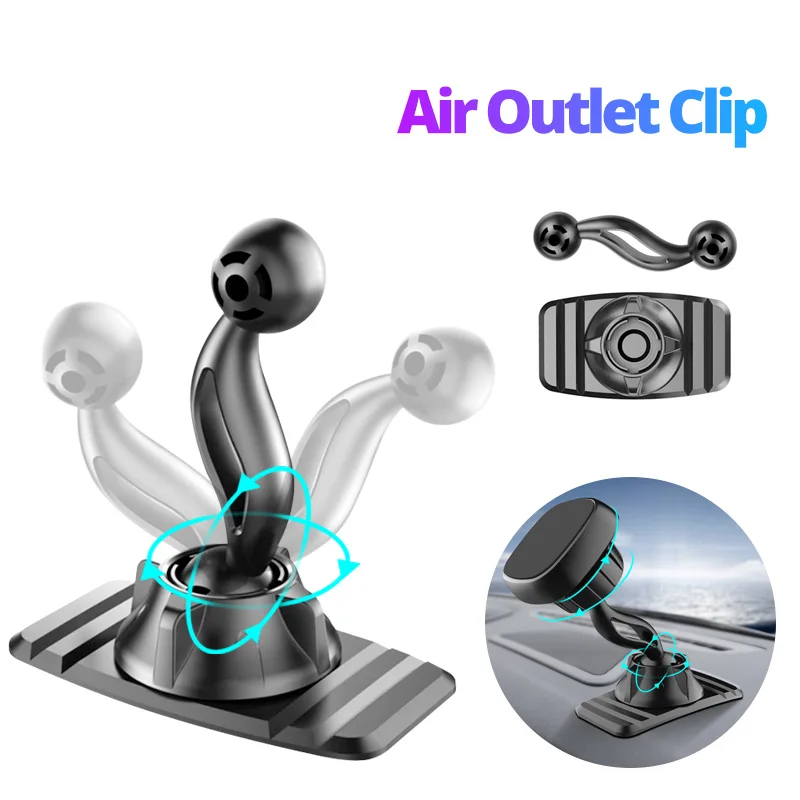 flexible phone holder Universal Car Air Vent Clip Upgrade 17mm Ball Head for Magnetic Car Phone Holder Gravity Support Stand Mount Car Charger Bracket wireless charging stand for iphone and apple watch