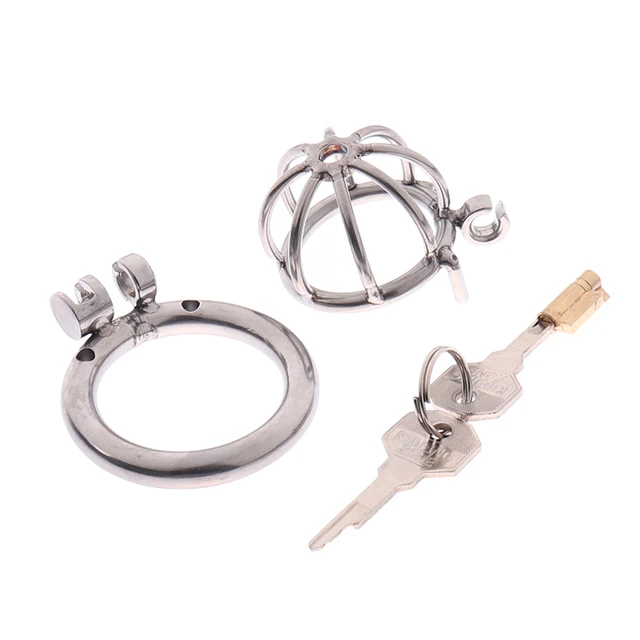 Stainless Steel Male Chastity Cage Device Men Small Nails Metal