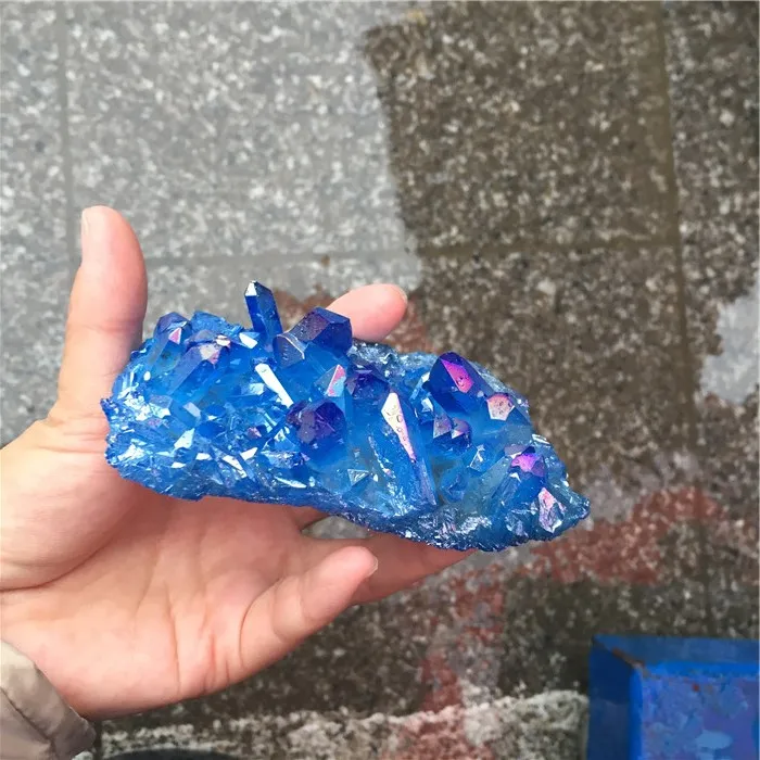 75 г Кристалл кластер образец синий Ангел Аура цветок натуральный гальванический драгоценный камень кварц кластер Исцеление