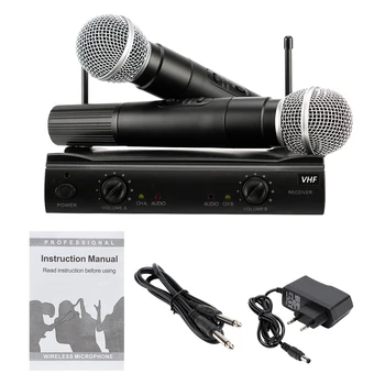 

Wireless Bluetooth Microphone System Dual Handheld 2Pcs Microfone Condenser Magic Karaoke Cordless Receiver Professional Vocal