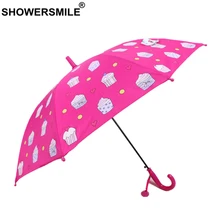 SHOWERSMILE Umbrella Kids Change Color Umbrella Children Cartoon Girl Boys Rain and Sun Cute Ice Cream Pattern Printed Umbrellas