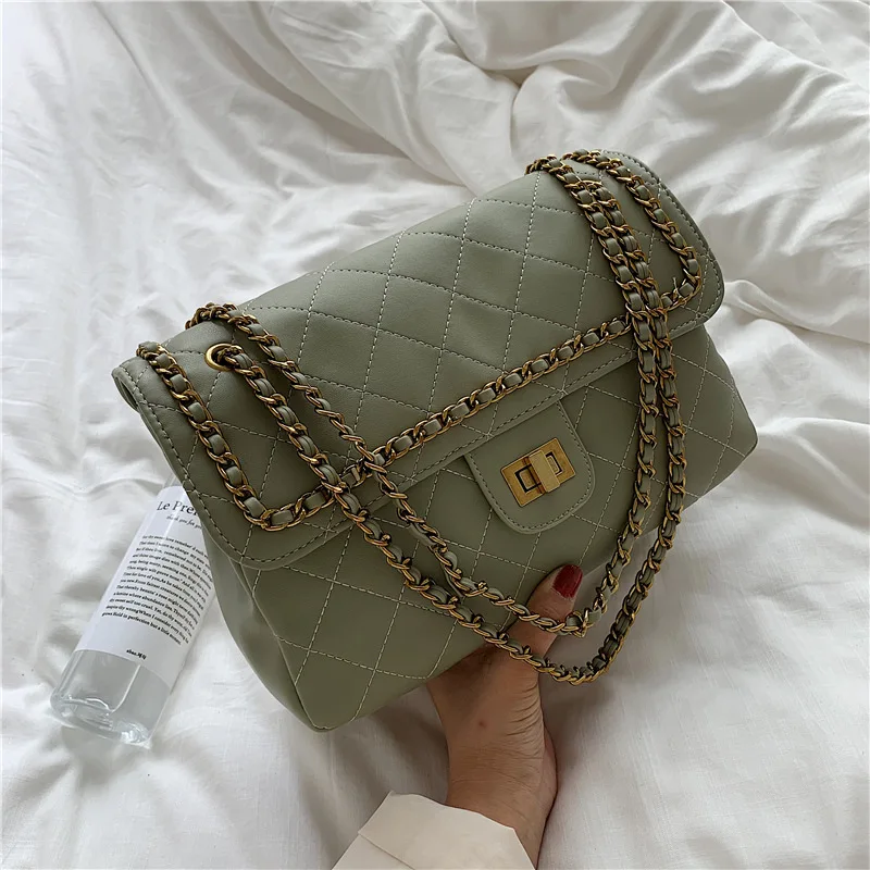 

2019 new Korean version of the Diamond chain shoulder bag (size number) hundred-set slanted small square bag