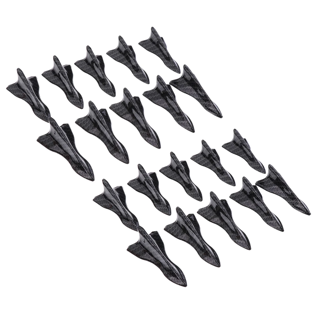 Car Shark Fin Roof Spoiler Diffuser Vortex Generator, Body Diffuser Fins, Universal Fit(20PCS)
