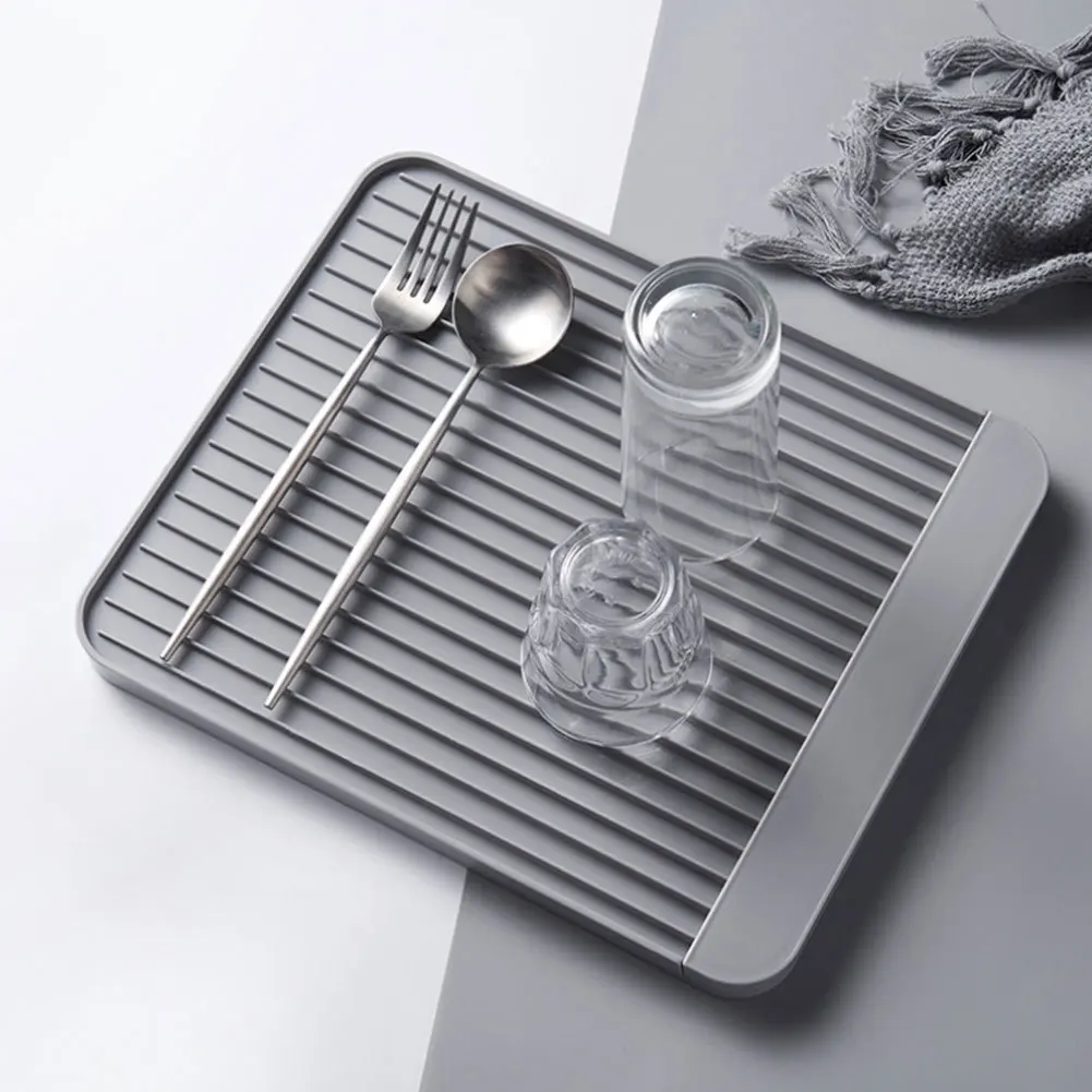 

Household Japanese Diatom Mud Drain Tray Plastic Thick Solid Color Tray Fruit Tableware Cup Sink Drain Storage Trays