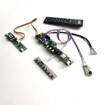 

For LC150X08-TLA1 LM150X05-C3 LCD screen keyboard+Inverter+Remote USB VGA HDMI AV RF LVDS 20Pin 2CCFL T.V56 controller board Kit