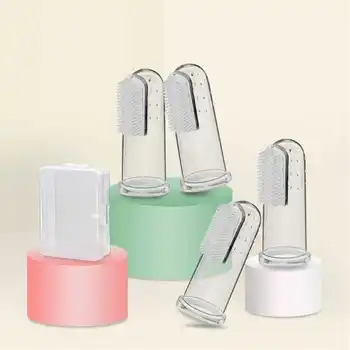 

Baby Finger Toothbrush Training Toddler Teeth Brush 2/4 Pcs Silicone Anti Fizz Brush Cachucas Para Bebes Kids Items AC50YS