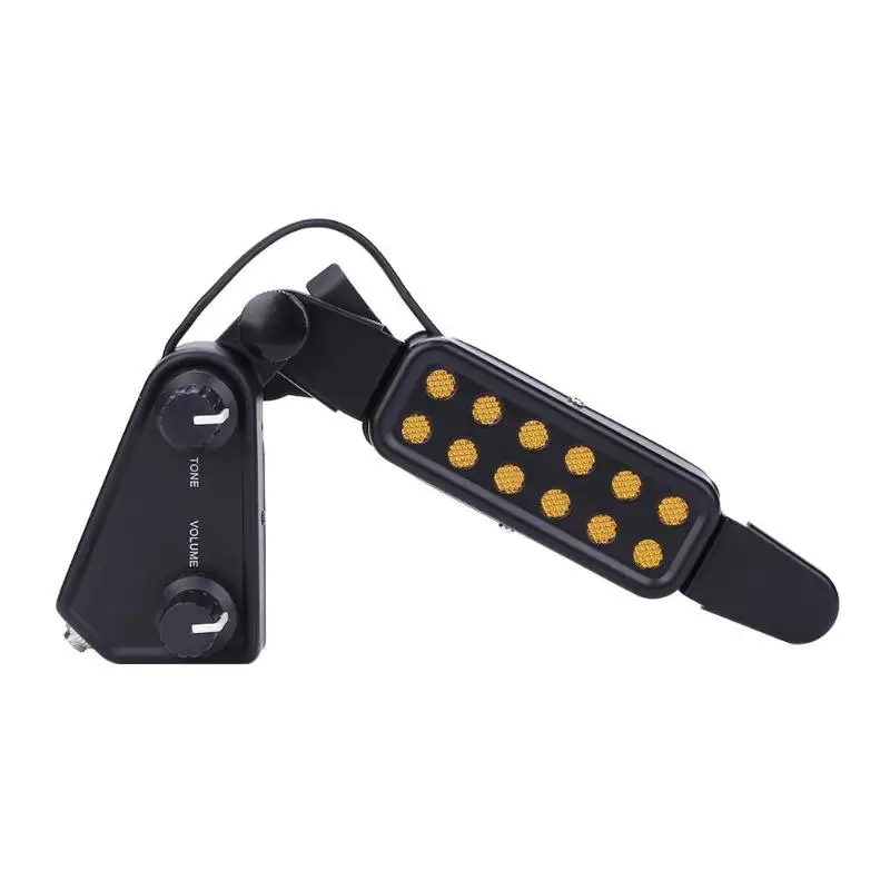 

Adjustable Volume 12 Hole Sound Pickup Microphone Wire Amplifier Speaker for Acoustic Guitar With Connection Wire