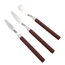 3 Pçs/set Pintura A Óleo Raspador L/M/S Acrílico Guache Tinta A Óleo Fontes Da Arte Da faca de Paleta Pintura Raspador de Mistura