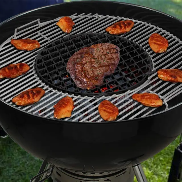Öntöttvas Rács Cseréje 8834 Ínyenc Bbq Rendszerhez 22,5 "Faszénrács, 12 Hüvelyk Átmérőjű Előszezonban - Image 5