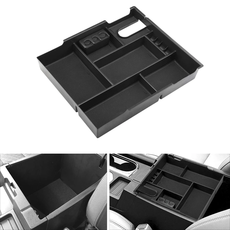 

Center Console Organizer Insert Tray Armrest Box Secondary Storage Box for Toyota-Tundra 2014-2019