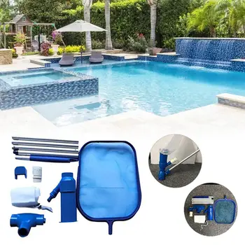 

wimming Pool Vacuum Cleaner Cleaning Tool Portable Pool Vacuum Jet Underwater Cleaner with Mesh Bag, 5-Section Pole for Above