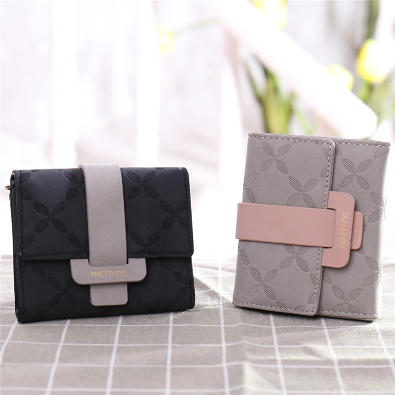 Модные женские короткие кошельки кошелек из искусственной кожи держатель для