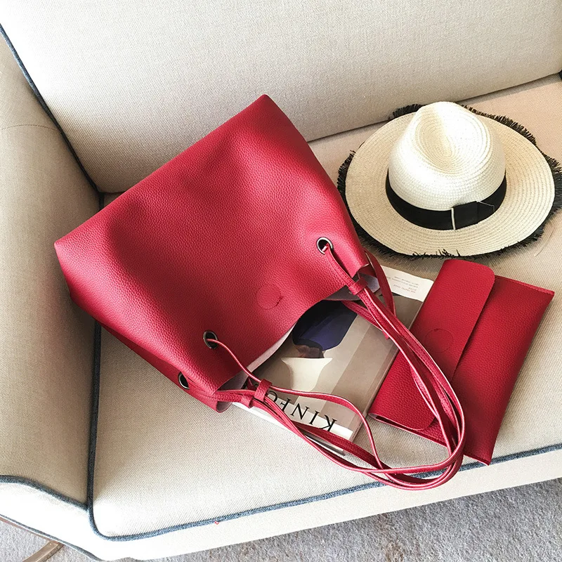 

New Style 2020 Fashion Casual Two-Piece Set WOMEN'S Bag Different Size Bags One-Shoulder Simple Large Bag Handbag