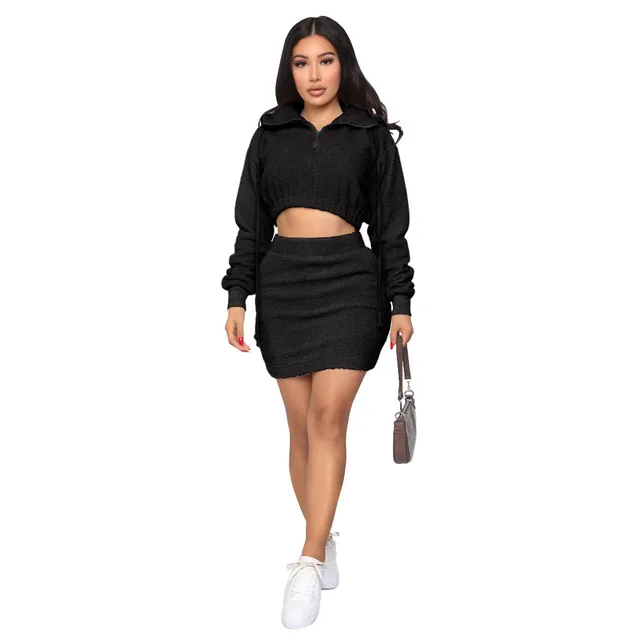 Drawstring sweatshirt skirt Clearance