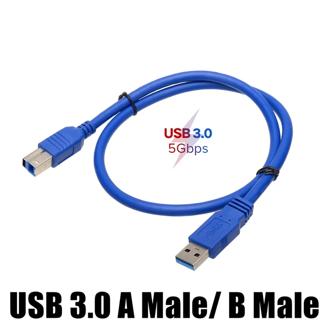 USB 3.0 A Male to USB 3.0 B Male Cable - Printer Cord