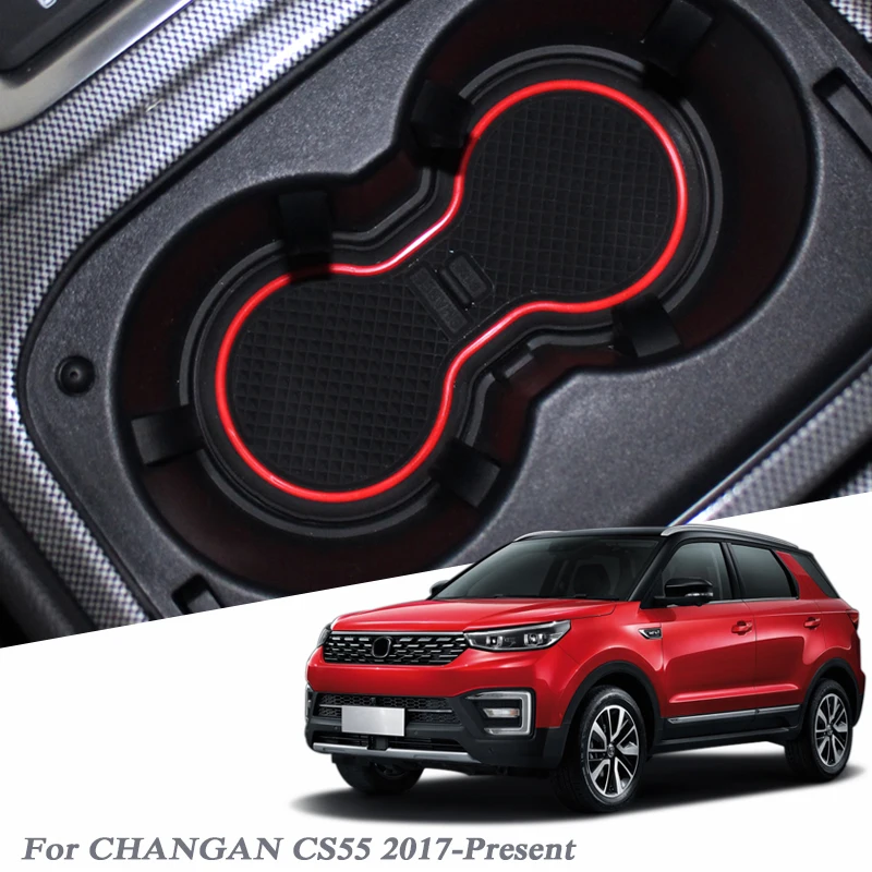 

22pcs Car Styling Gate slot pad For CHANGAN CS55 2017-Present Silica Gel Door Groove Mat interior Non-slip dust Mat Accessories