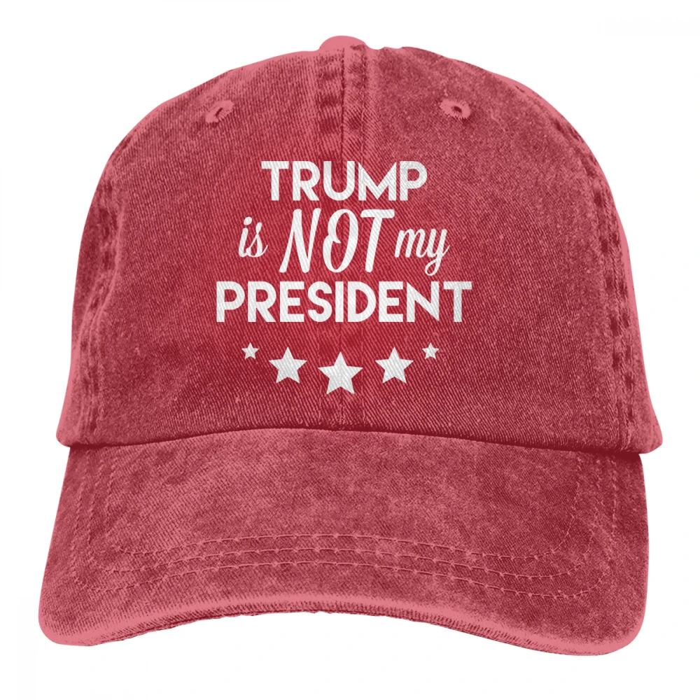 Trump Is Not My Presidemt Casquette черные унисекс Мужские Женские джинсовые бейсболка с ремешком кепки Регулируемая шляпа для гольфа папа