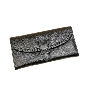 

ZZSLHL 2020 Women Fashion Wallet High Quality Genuine Leather Wallet Long Design Women's Cow Leather Card Holder Clutch Bags