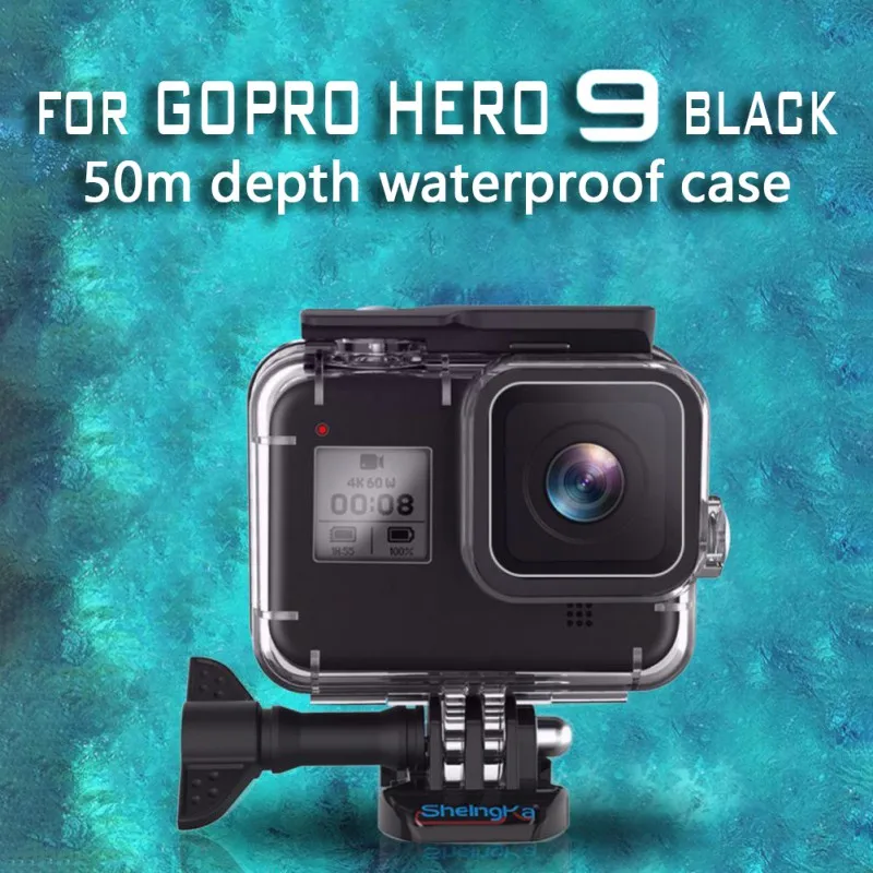 For GoPro Hero 9 Waterproof Case 50m Underwater Protective Cover Cage Sports Camera Waterproof