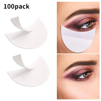 

100 Pcs Eyeshadow Pads Stencils Lint Free Under Eye Pads Eyeshadow Patches for Eyelash Extensions/Lip Makeup