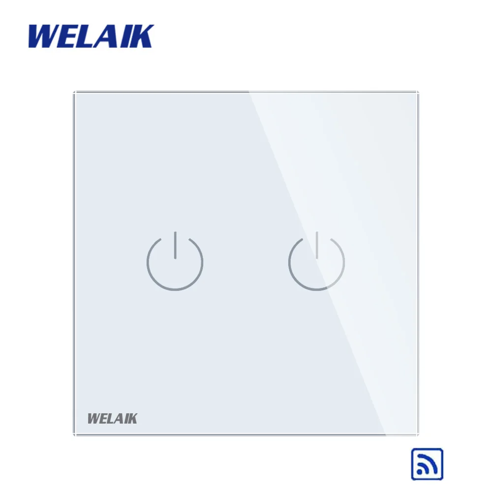 WELAIK UK 2 канальный РЧ 433 МГц пульт дистанционного управления умный сенсорный