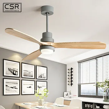 

Nordic Ceiling Fan Lamp Modern Minimalist Fan Lights Retro Living Room Dining Room Loft Wood Fan Lighting Ventilador De Teto
