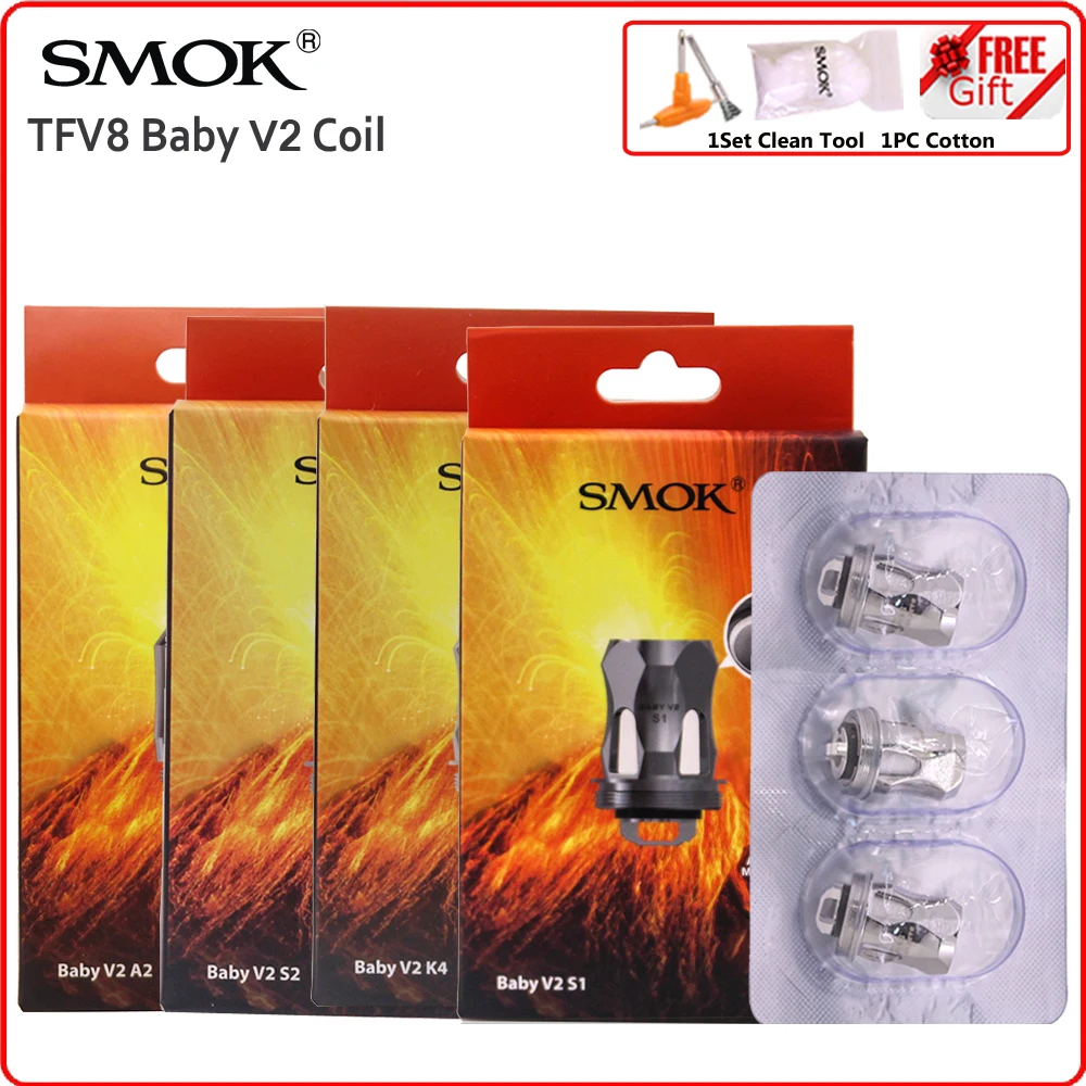 Электронных сигарет SMOK TFV8 Детские V2 S1 S2 A1 A2 головка катушки сопротивления ядро для V8 Детские V2 распылитель форсунки палка V9 max испаритель электронная сигарета