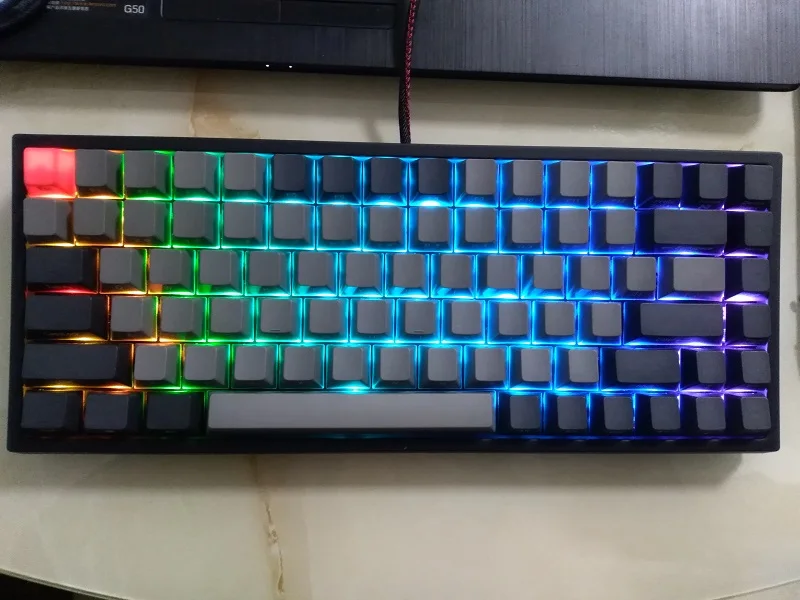 RGB Keycool 84 механическая клавиатура игровая клавиатура с переключателем gateron подсветка мини компактный keycool84 - Цвет: Keyboard1 Only