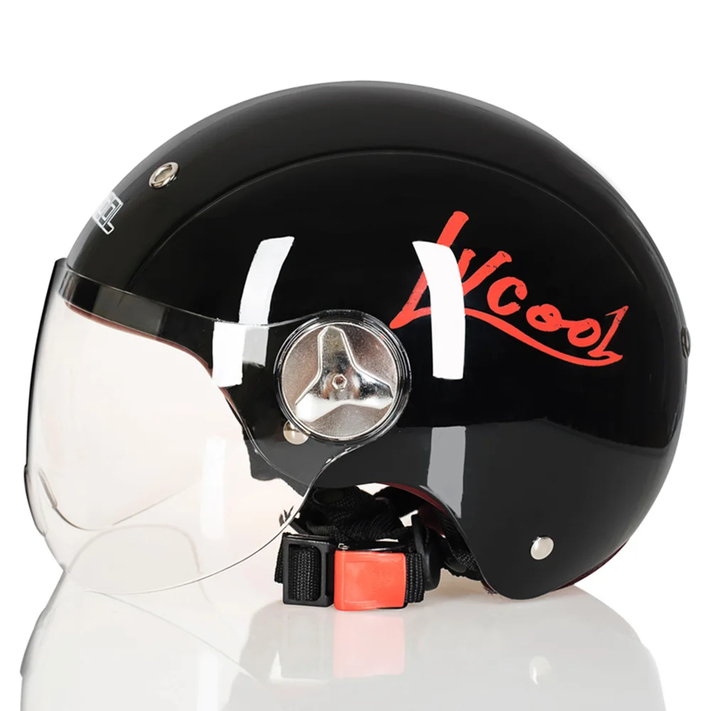 LVCOOL мотоциклетный шлем мото унисекс Ветрозащитный светильник шлем УФ Защита 3/4 открытый шлем мото крест Casco moto - Цвет: LV001-21