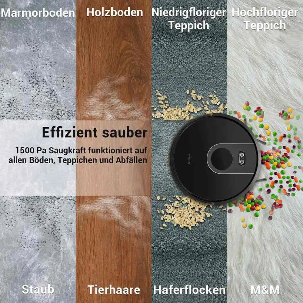Zigma Spark Robot Vacuum Cleaner 2 in 1 Sweeping Mopping Smart Robot Cleaner Alexa Google Home Voice Control LDS Dust Collector
