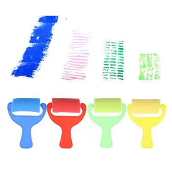 

8Pcs Sponge Paint Rollers Brayers Kids Painting Rolls Brushes Set Painters Artists Drawing Tools