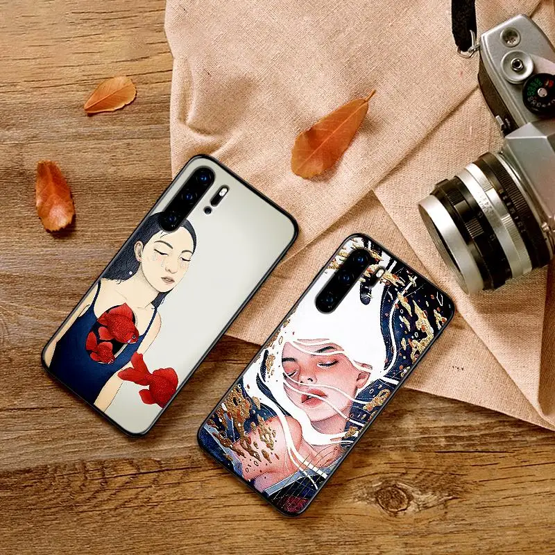 Art space rose girl для huawei Y6 Y7 Y9 Prime 2019 mate 10 20 Pro Nova2 3 4 Lite Nova 2i 3i 5i чехол телефона | Мобильные