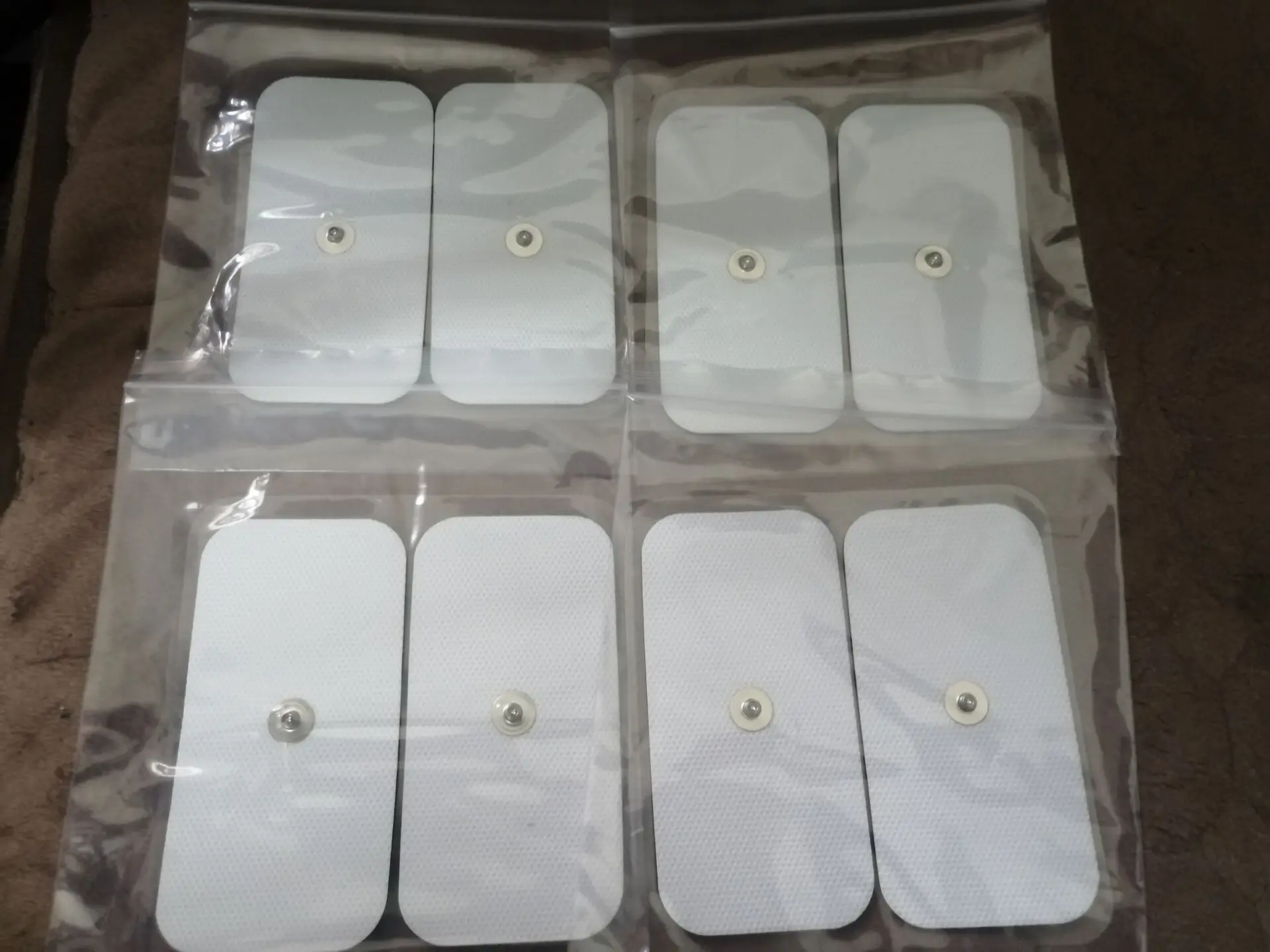 Self Adhesive Electrode Pad Electrodes 18pcs 5x5cm 5x10cm for Tens Compex Electrical Stimulator Dual Snap electrode pads