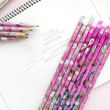 2 шт. милый Kawaii Мультфильм Единорог карандаш с ластиком 2B эскиз элементы рисования канцелярские товары для школьников подарок для детей