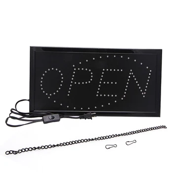 

Open Shop Cafe Bar Pub Business Led Motion Running Neon Light Signs On/off Switch Us Plug