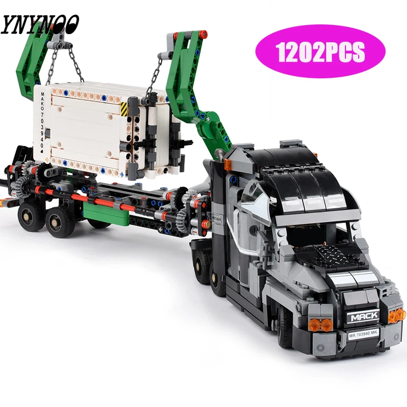 

1202PCS Container Vehicles Building Blocks Compatible legoinglys Technic Car Bricks Educational Construction Toys