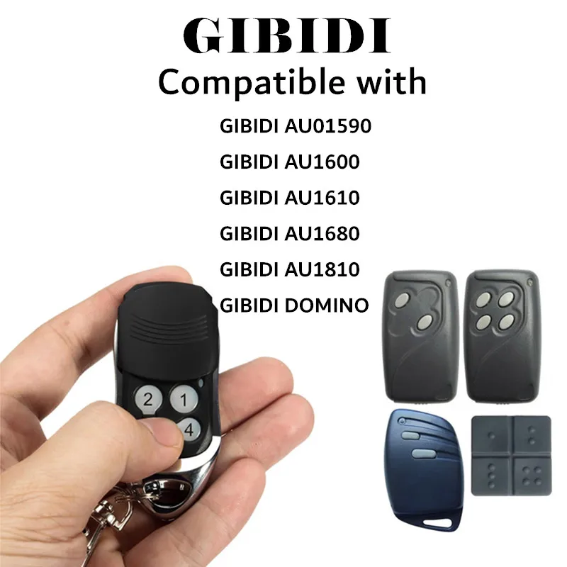 GIBIDI AU01590 AU1600 AU1610 AU1680 AU1810 DOMINO 차고 리모컨 교체용, 433.92MHz 롤링 코드 게이트 오프너