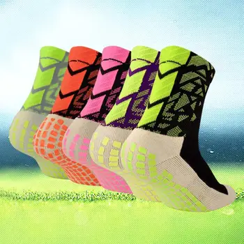

Socks Mid-Calf Anti Slip Soccer Pure Cotton Rubber Band Equipment Team Sports Comfortable Fitness