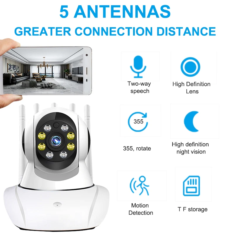 Камера IP inalambrica OLOEY 1080P Camara de vigilancia seguridad para el hogar camara red CCTV Audio masco|Камеры