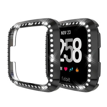 

Smart Watch Diamond Case Cover For Fitbit Versa Versa Lite Plating PC Watch Case Cover Watch Protective Bumper Shell Accessories
