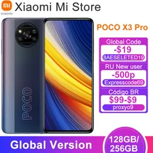 Global Version POCO X3 Pro 128/ 256GB ROM Smartphone Snapdragon 860 120Hz DotDisplay 5160mAh Battery 48MP Quad AI Camera NFC
