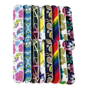 

100pcs Nail Files Nail Art Grinding Tool Double Sided EVA Emery Paper Nail Art Tool for Women Girls Ladies (Random Flower Color)