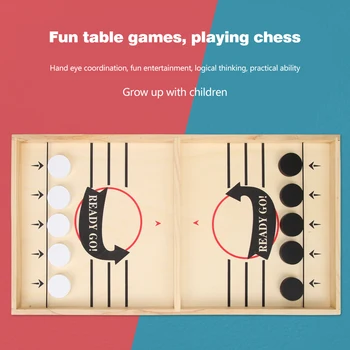 

Family Table Ice Hockey Game Puck Game Interactive Catapult Chess Fast Sling Toy for Household Parties Accessories