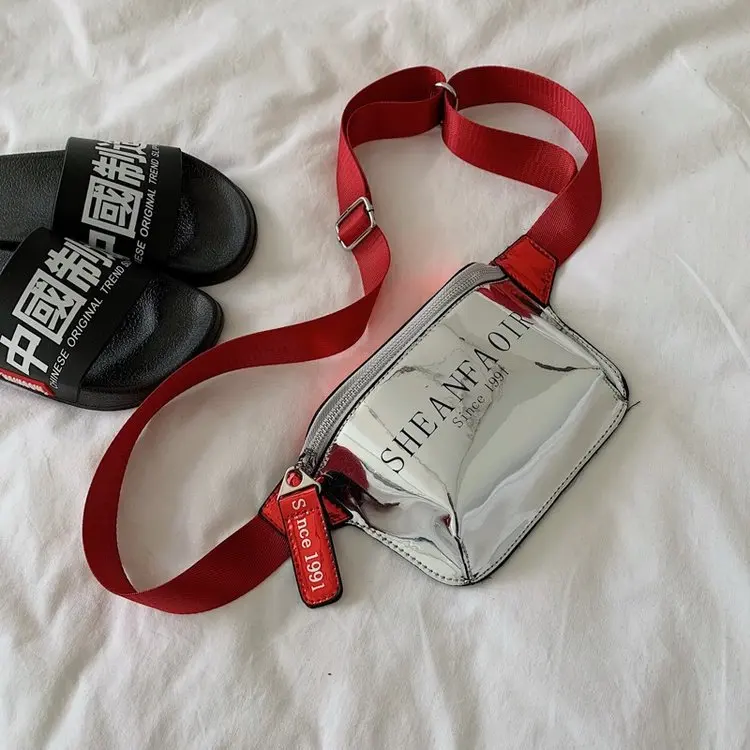 

Real Object Super Nice Strobe Bright Surface Women's Children Parent And Child Bag WOMEN'S Bag Chest Pack Wallet